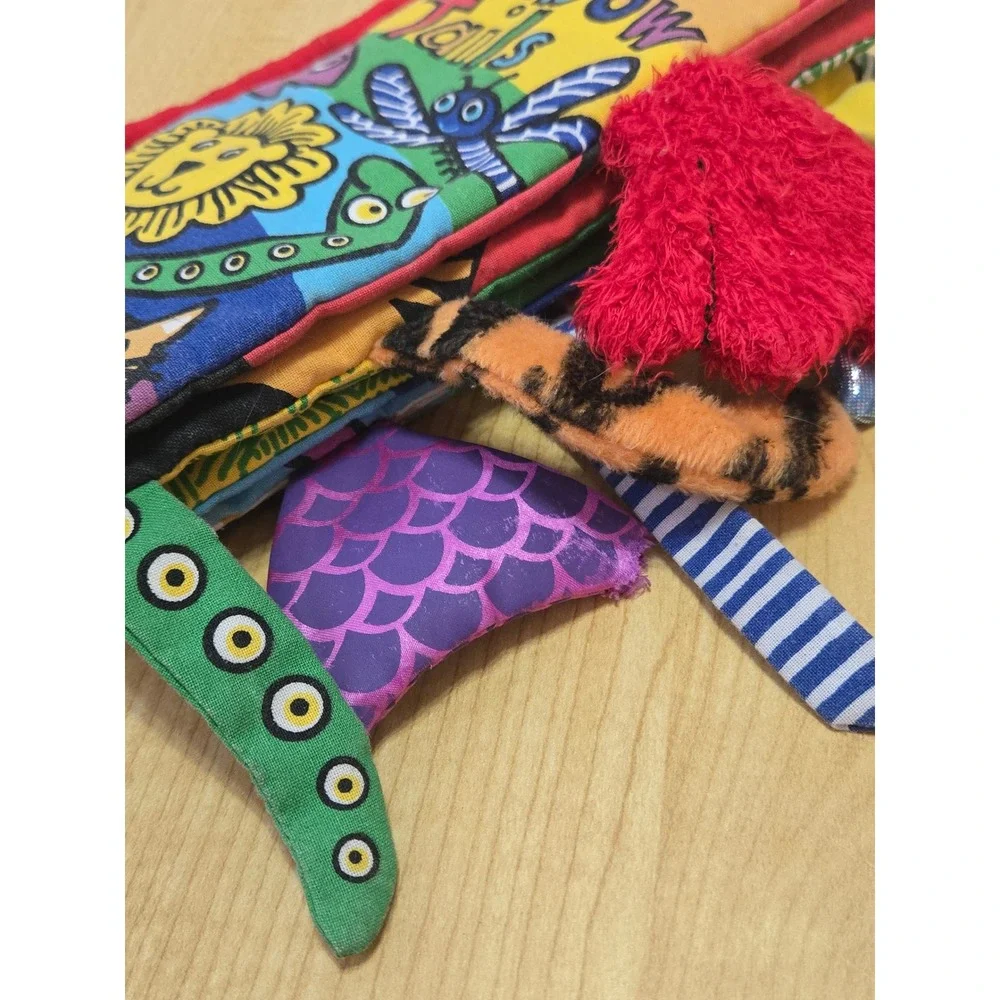Jellycat Rainbow Tails Soft Cloth Crinkle Sensory Baby Book PLZ READ DESCRIPTION